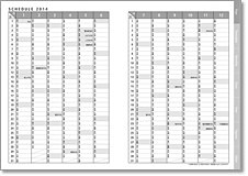 年間カレンダー